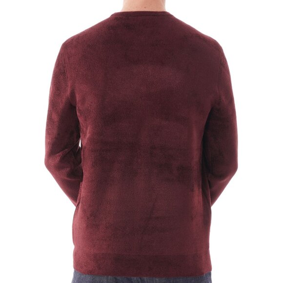 EMPORIO ARMANI - Chenille sweater maxi logo Rosso men size large - Picture 2 of 10